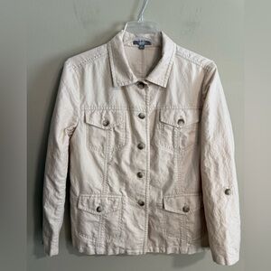 Ann Taylor Women's cream cargo utility Jacket